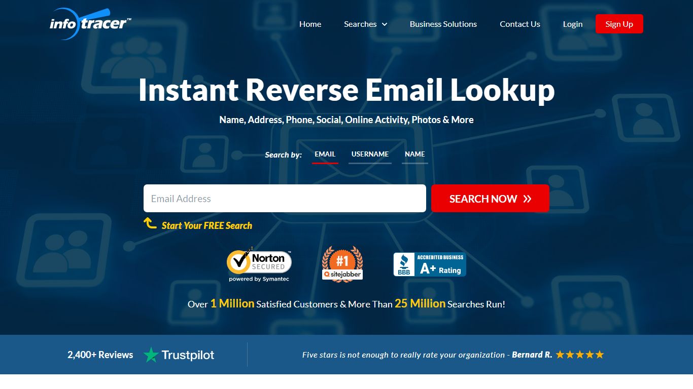 Reverse Email Lookup | Email Address Search | InfoTracer